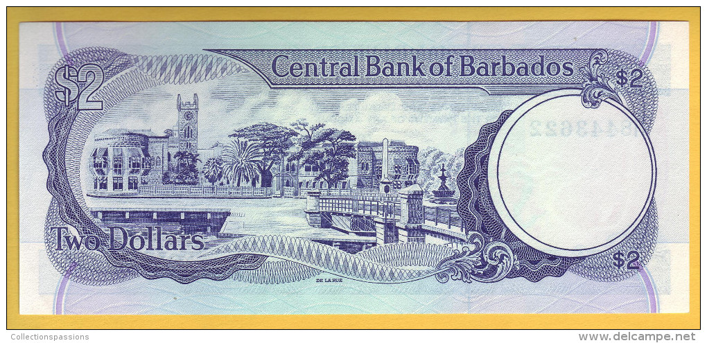 BARBADES - Billet De 2 Dollars. (1980). Pick: 30. NEUF - Barbados (Barbuda)