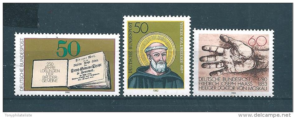 Allemagne Fédérale Timbre De 1980   N°900  A  902  Neufs - Unused Stamps