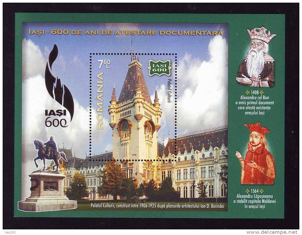 Romania 2008 IASI ANNIVERSARY,BLOCK MNH,very Good Price FACE VALUE! - Ongebruikt