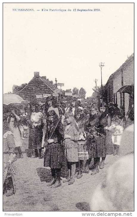 HUISSIGNIES - Fête Patriotique Du 12 Septembre 1920 -  Carte Très Animée - Chievres