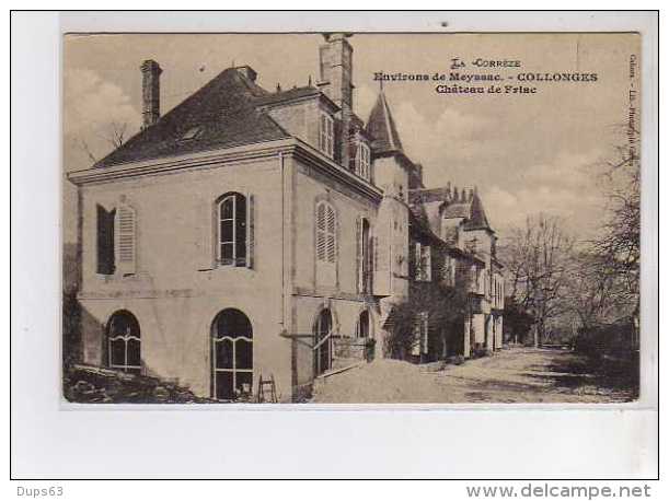 COLLONGES - Château De FRIAC - Très Bon état - Otros & Sin Clasificación