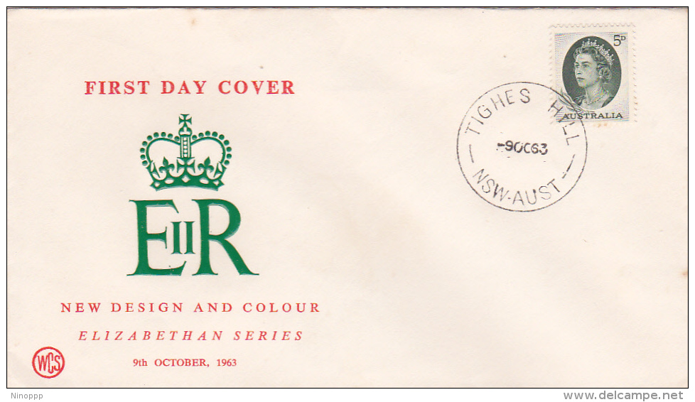 Australia 1963 Queen Elizabeth II 5d Green Wesley FDC - FDC