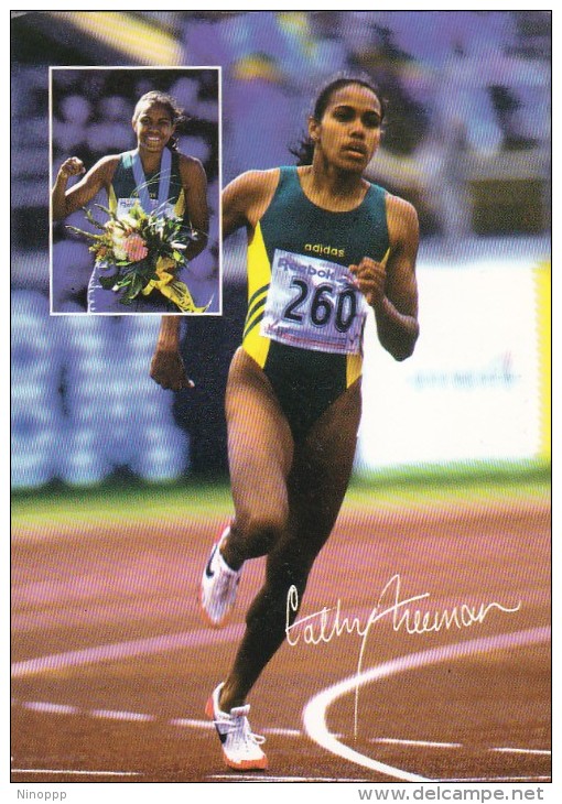 Australia 2000 Cathy Freeman Prepaid Postcard - Postal Stationery