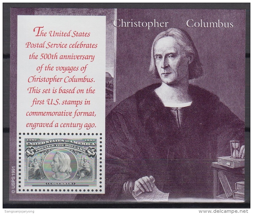 Sheet II, USA Sc2629 Voyages Of Columbus, Voyages De Colomb - Christophe Colomb