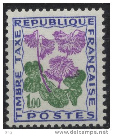 Taxe N° 102 Soldanelle Des Alpes Faciale 1,00 F - 1960-.... Mint/hinged