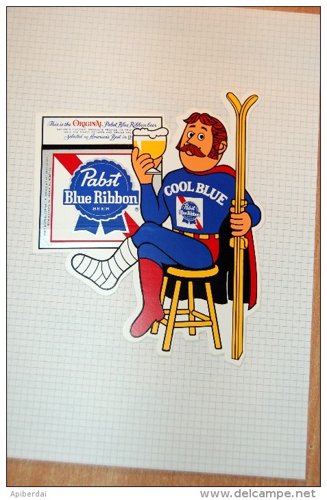 Vintage 70's PABST Beer Decal Sticker - Autocollants