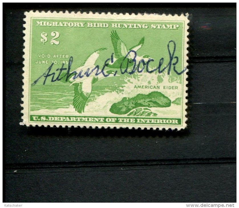 289126623 USA GEBRUIKT USED GEBRAUCHT OBLITERE SCOTT RW24 AMERICAN EIDERS DUCKS BIRDS - Duck Stamps