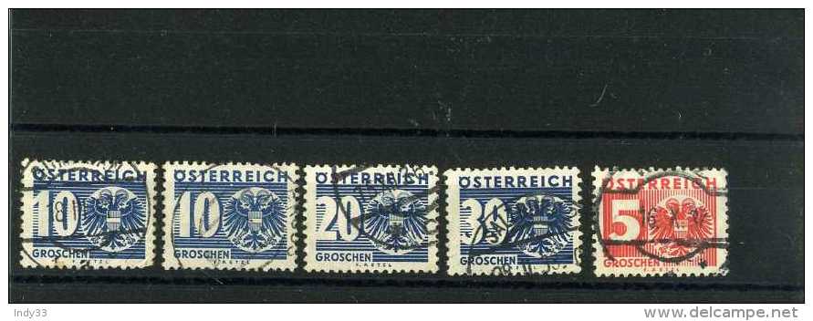 - AUTRICHE  TIMBRES TAXE . TIMBRES  DE 1935 . - Taxe