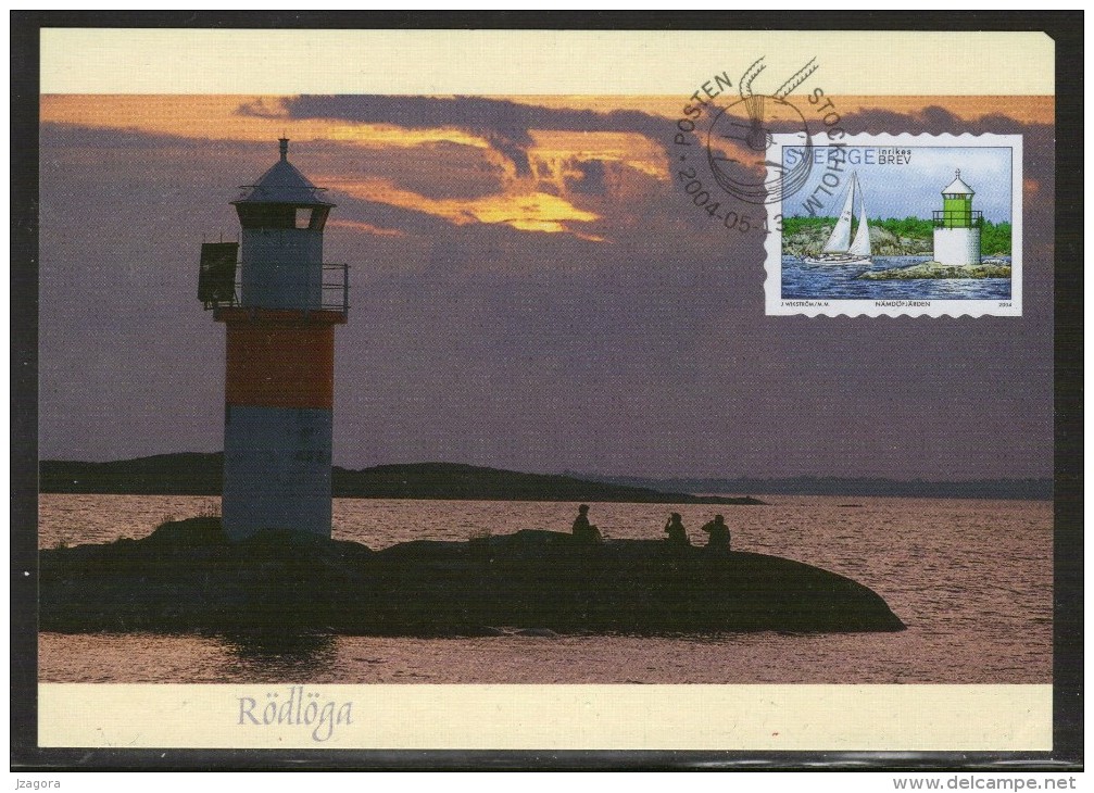 LEUCHTTURM PHARE  FARO LIGHTHOUSE BALTIC SEA - RÖDLÖGA - STOCKHOLMS ARCHIPELAGO SWEDEN 2004 MAXIMUM MAXI CARD CARTE - Phares