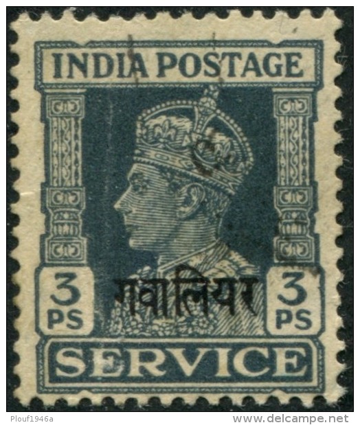 Pays : 216 (Gwalior)  Yvert Et Tellier N° : S 51 (o) - Gwalior