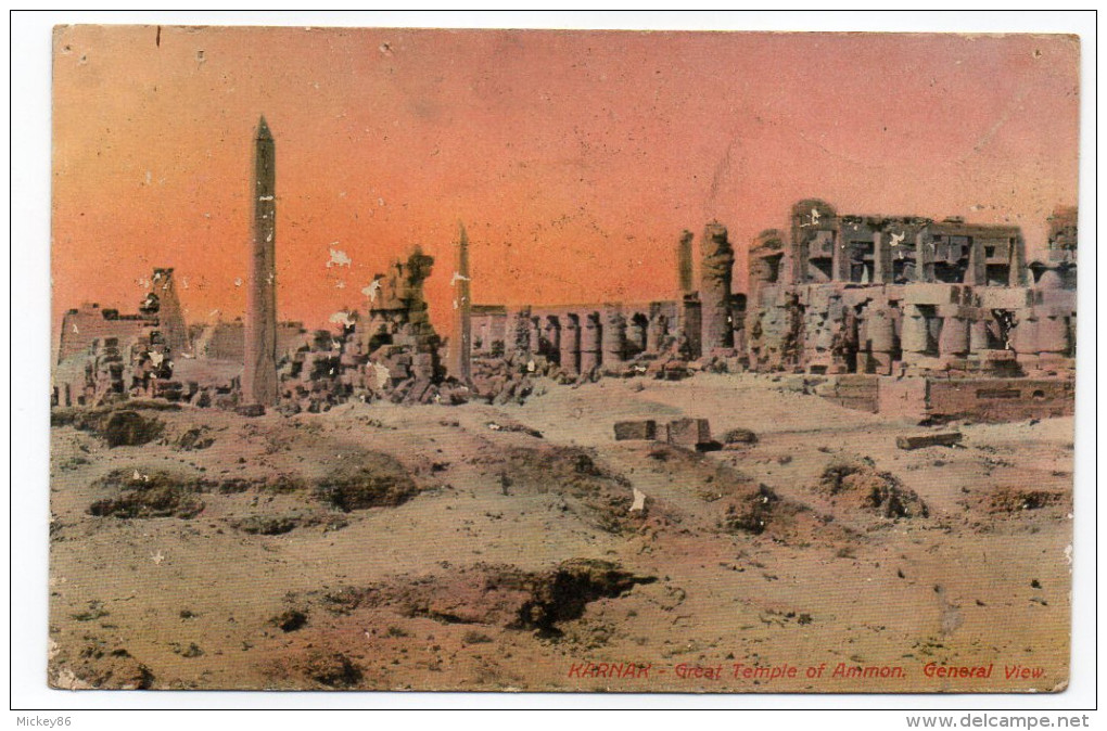 Egypte--LOUXOR-1919---KARNAK--Grand Temple D'Ammon--Vue Générale  N°291 éd  LC - Louxor