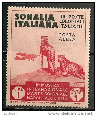 Timbres - Italie - Colonies Et Possessions - Somalie - POSTA  AEREA - 1934 - 1 Lire - - Somalie