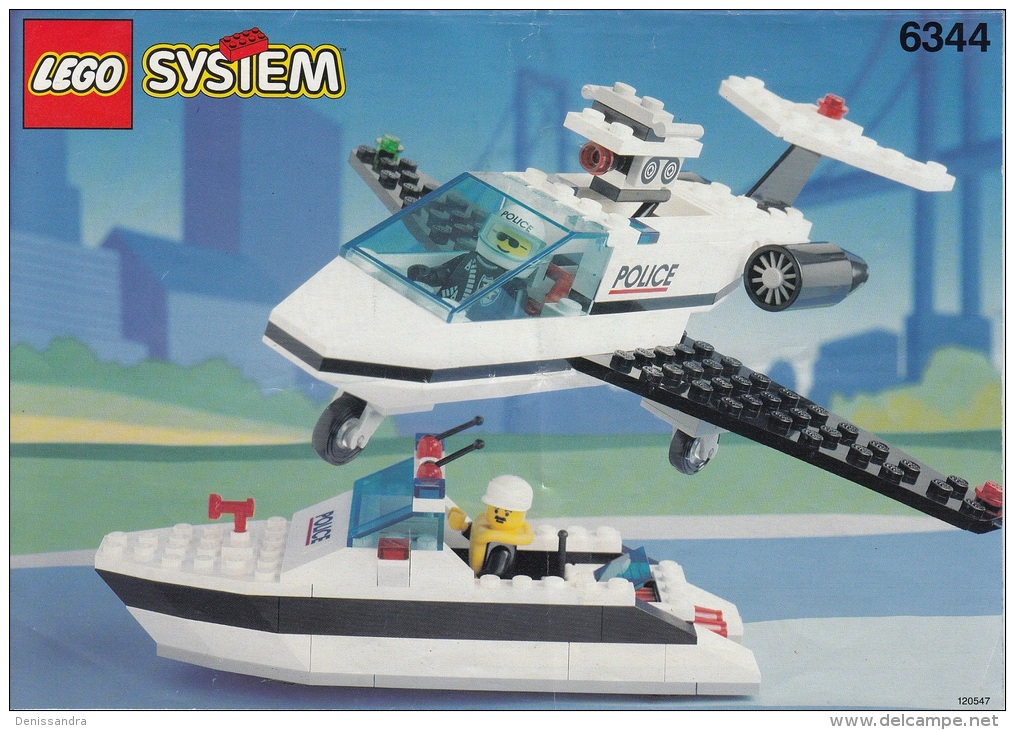 Lego 6344 Police Patrouille De Port Avec Plan 100 % Complet Voir Scan - Lego System