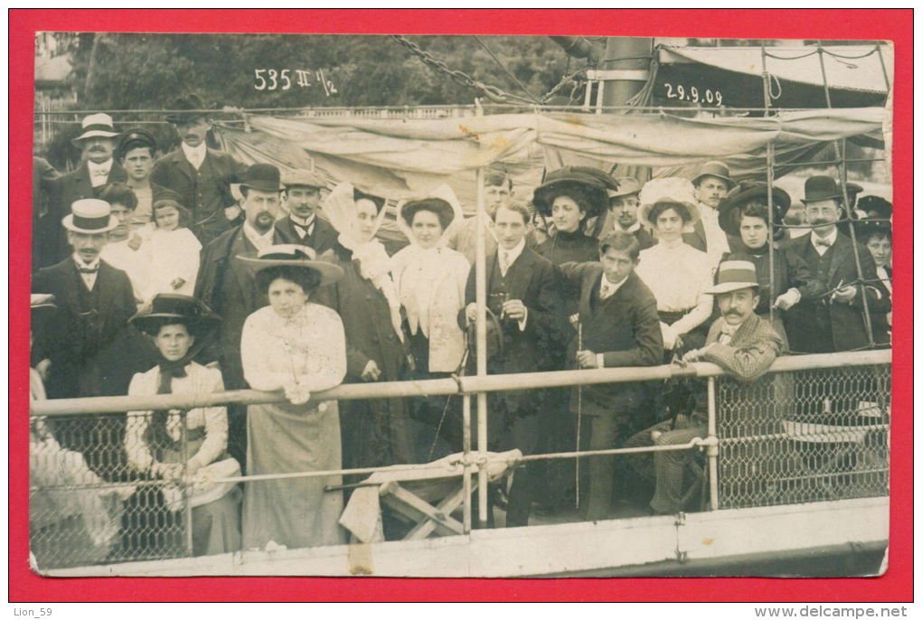 157483 / Croatia - OPATIJA " PHOTOGRAFIE PAVILLON " ABBAZIA 29.9. 1909 - WALK FASHION PEOPLE SHIP  Italia Italy Italie - Andere & Zonder Classificatie