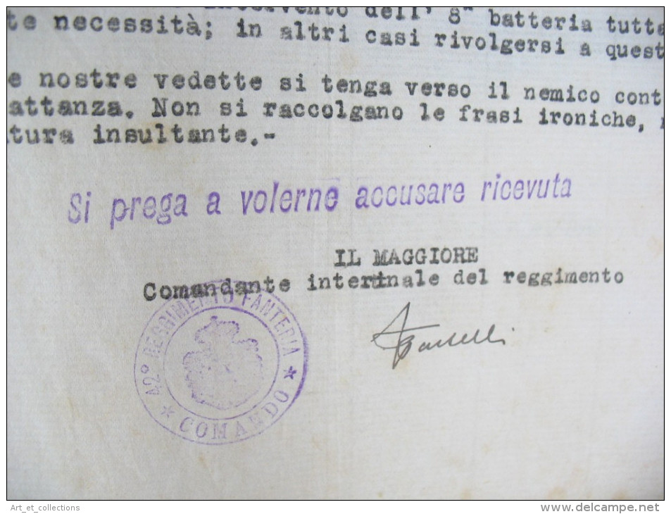 141 documents originaux italiens de la 1ère Guerre Mondiale