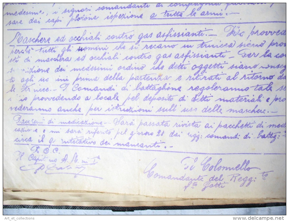141 documents originaux italiens de la 1ère Guerre Mondiale