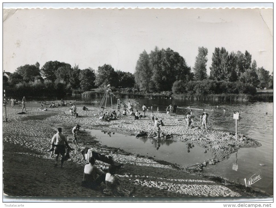 CPSM 41 ST AIGNAN SUR CHER LA PLAGE SUR LE CHER 1957  Grand Format 15 X 10,5 - Saint Aignan