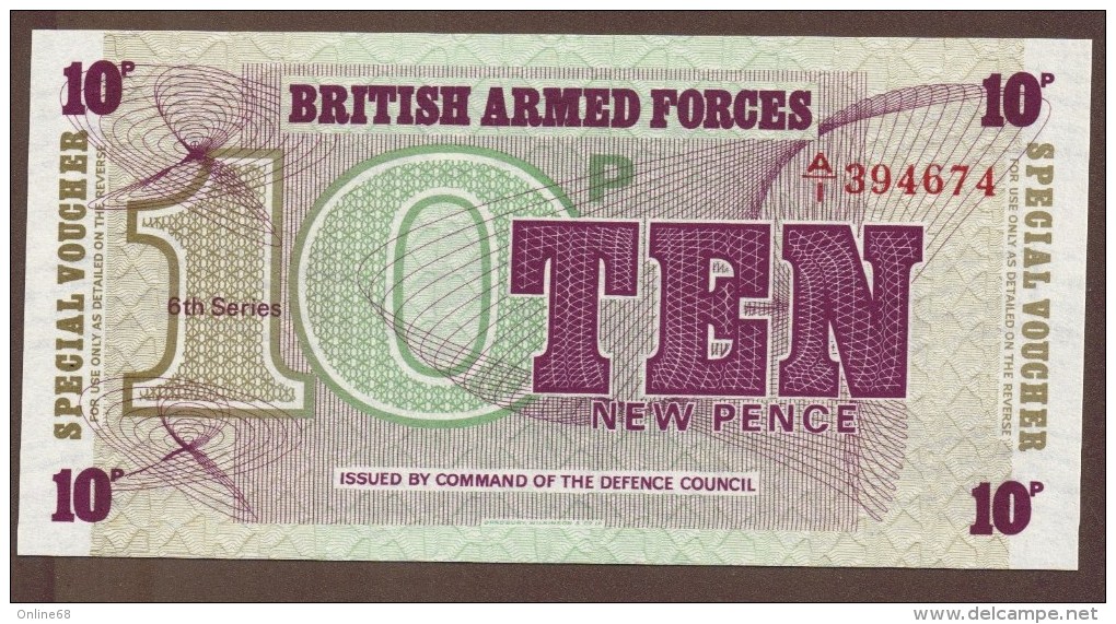 GB BAF 10 NEW PENCE (1972) Alpha A1  "6th Series" - British Troepen & Speciale Documenten