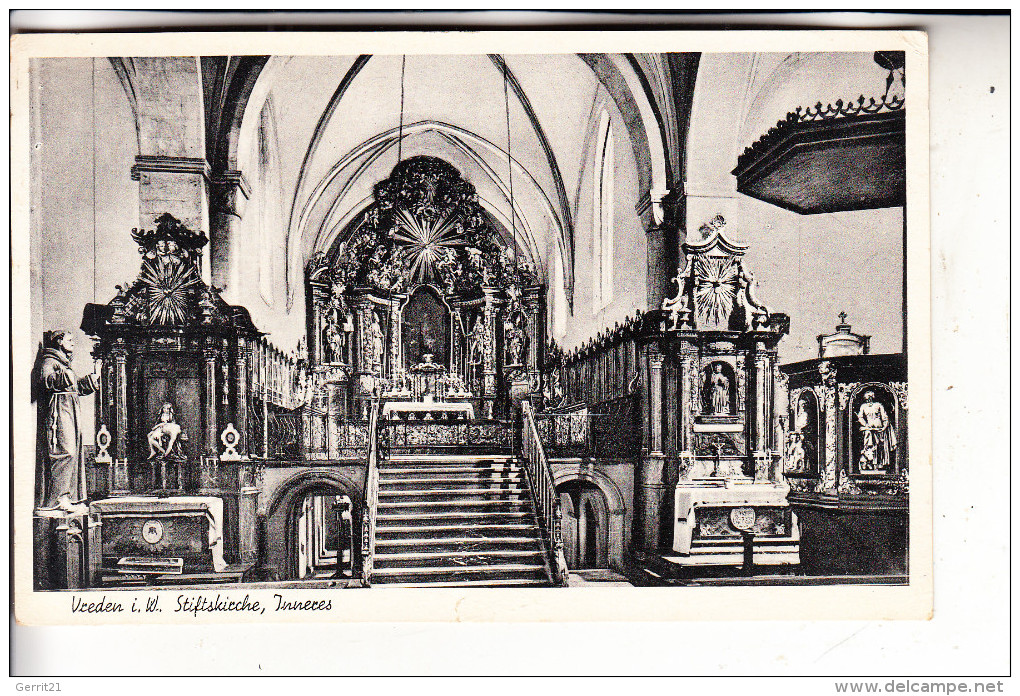 4426 VREDEN, Stiftskirche, Innenansicht, 1954 - Vreden