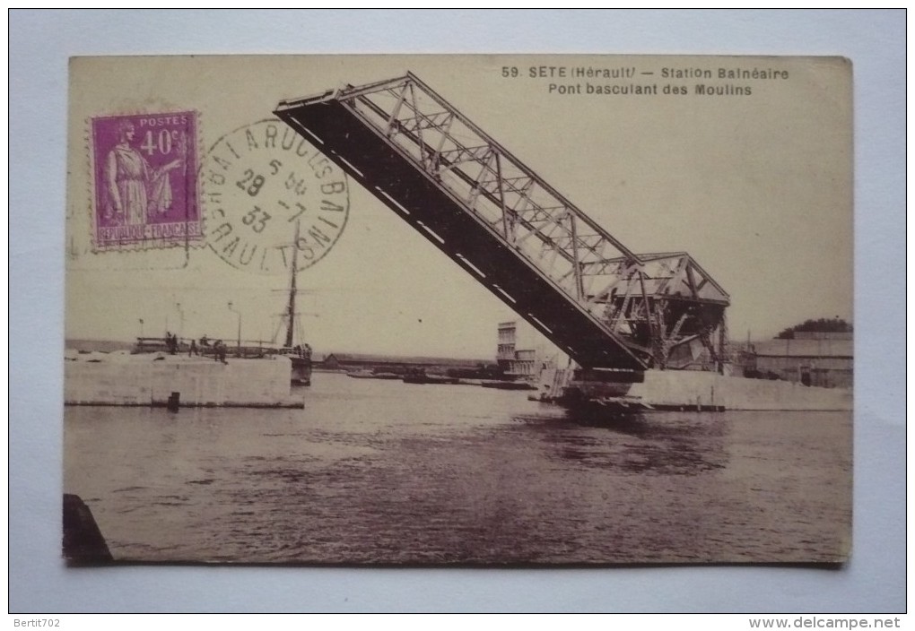 34 -  SETE  - Pont Basculant Des Moulins - Sete (Cette)