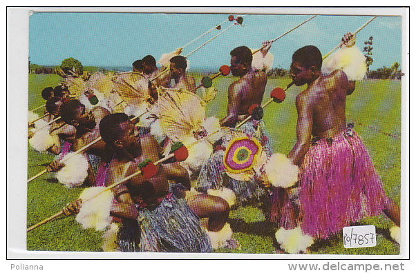 PO7857# FIJI - MEKE WESI (Spear Dance) - DANZE TIPICHE  VG - Fidschi