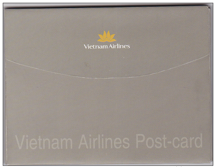 Set Of Vietnam Airlines Post-cards , 12 Cards , 80-90s - Vietnam