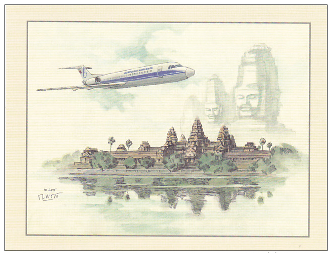 Set of Vietnam Airlines Post-cards , 12 cards , 80-90s