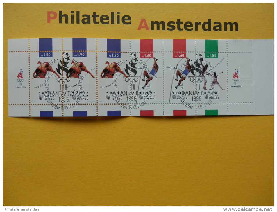 Israel 1996,  FIRST DAY / OLYMPICS ATLANTA: Mi 1397-99, Type I, (BK) - Postzegelboekjes