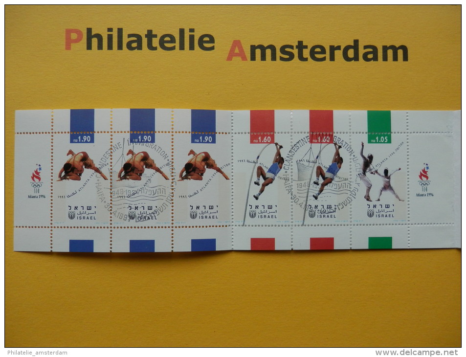 Israel 1996, OLYMPICS ATLANTA: Mi 1397-99, Type II,  (BK) - Postzegelboekjes