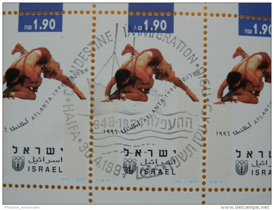 Israel 1996, OLYMPICS ATLANTA: Mi 1397-99, Type II,  (BK) - Cuadernillos