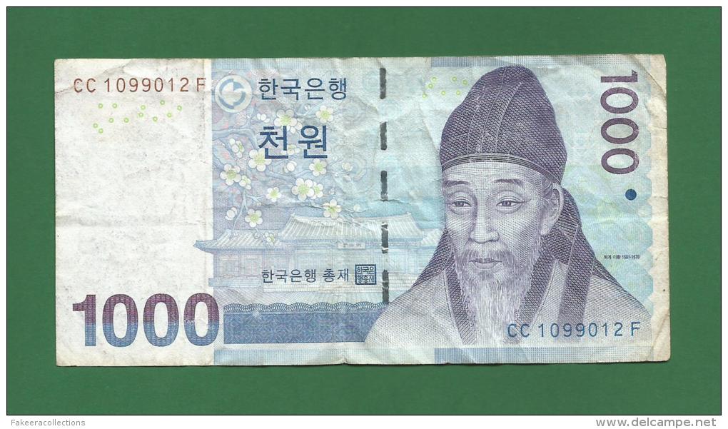 South Korea - 1000 Korean Won / KRW Banknote -  2007 - Used VF As Per Scan - Corea Del Sur