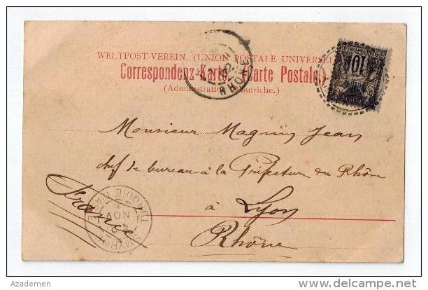 Cp De VATHY Pour La France 1902 - Cartas & Documentos