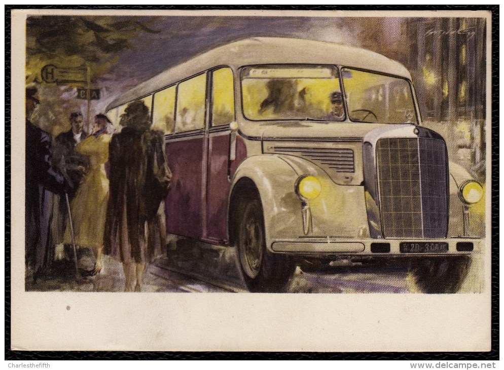 AUTOBUS  Typ O 5000 Carte Collection MERCEDES BENZ Année 1949 - BUS - RARE - Bus & Autocars