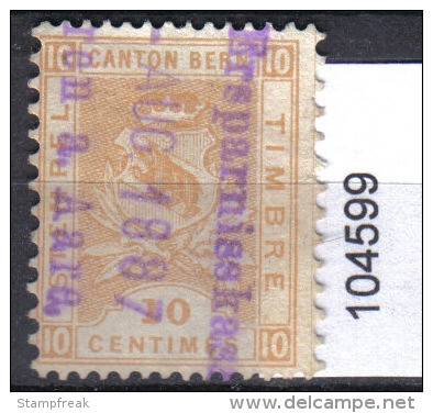 Steuermarke Bern 10 Centimes - Revenue Stamps