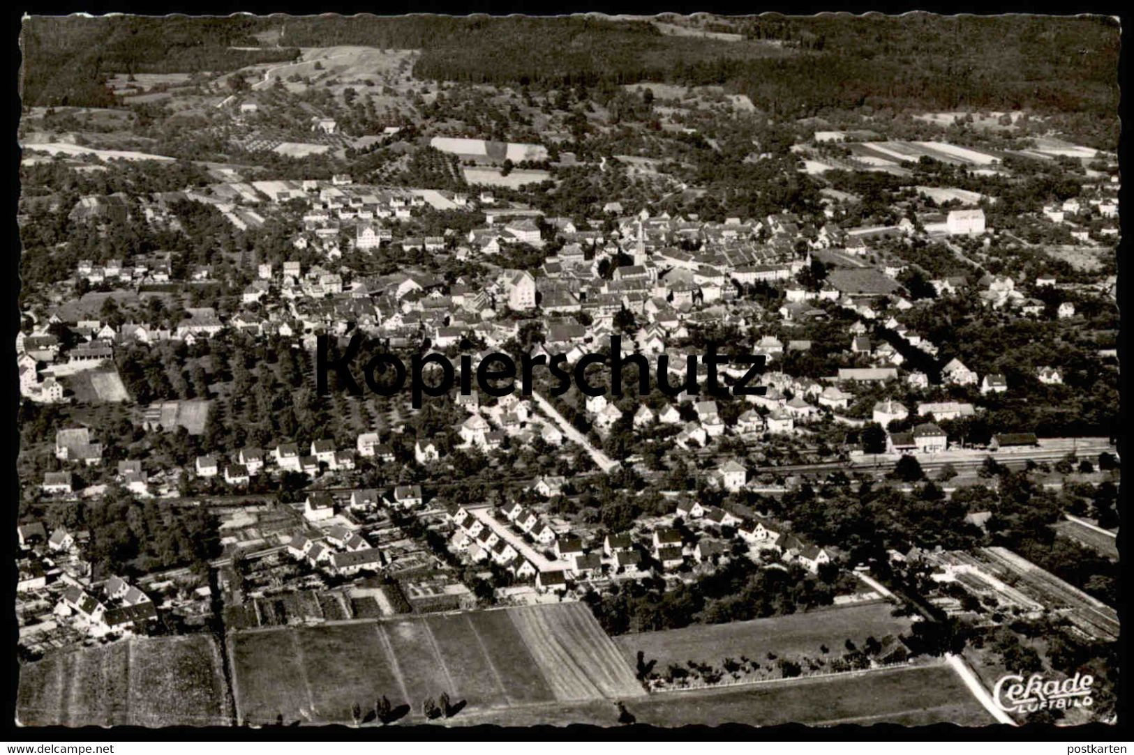 ÄLTERE POSTKARTE MARKDORF AM BODENSEE LUFTBILD FLIEGERAUFNAHME Bahnhof Station Gare Ansichtskarte AK Postcard Cpa - Markdorf