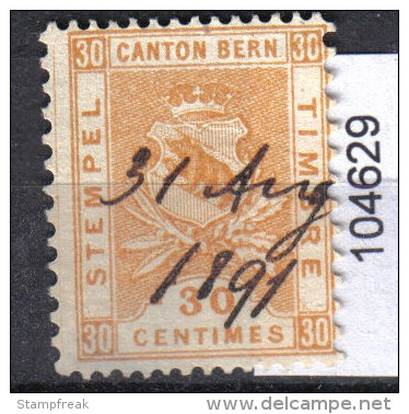 Steuermarke Bern 30 Centimes - Revenue Stamps