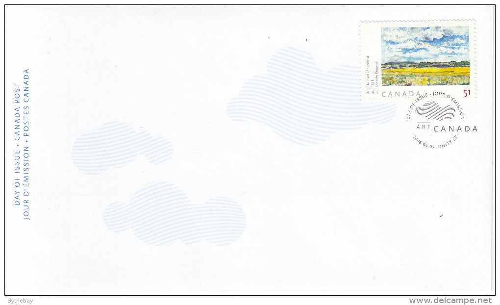 Canada FDC Scott #2147 51c 'The Field Of Rapeseed´ - Dorothy Knowles - Art Canada - 2001-2010