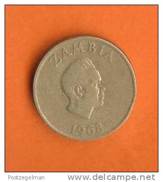 ZAMBIA 1968-1987 KM 12 10 Ngwee Nicely Used Coin , C903 - Zambie