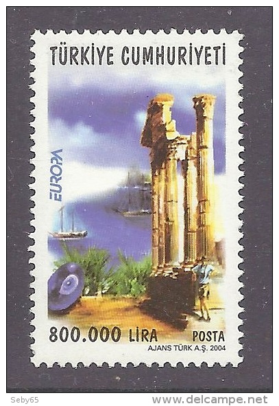 Turkey 2004 Europa, Holidays - Les Vacances, Tourisme, Tourism, Monuments, Temple, Ruins MNH - Neufs