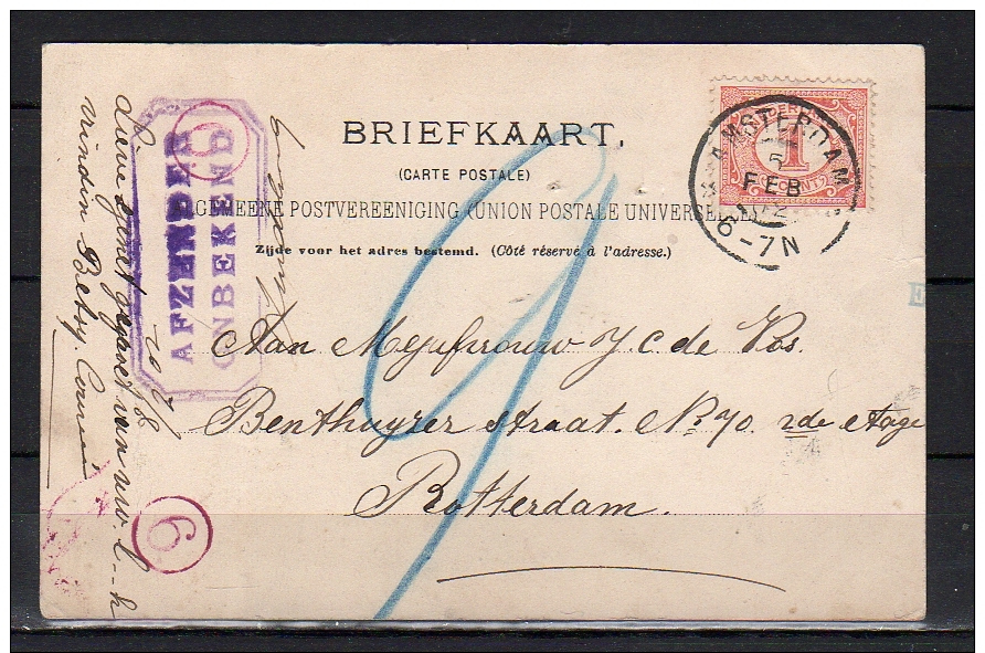 Amsterdam Oosterdok 1902 Beport En Retour Afzender (a51) - Amsterdam