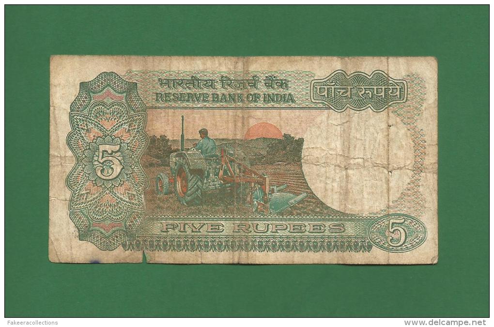 India Inde Indien - 5 Rupee / INR Banknote - 1975  P-80q  - S Venkitaramanan , Used VG Condition As Scan - India