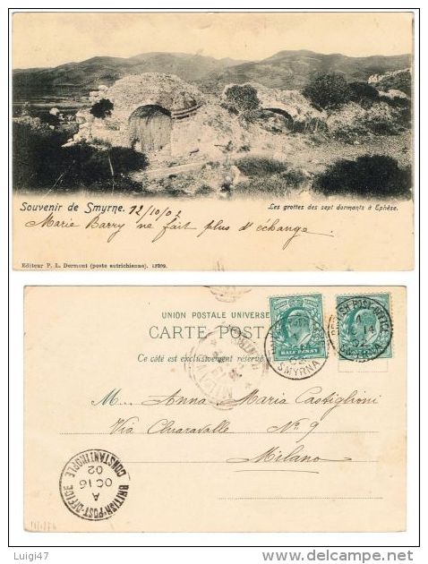1902 -  Cartolina Illustrata Con N° 108 (Inghilt.) - Levante Britannico