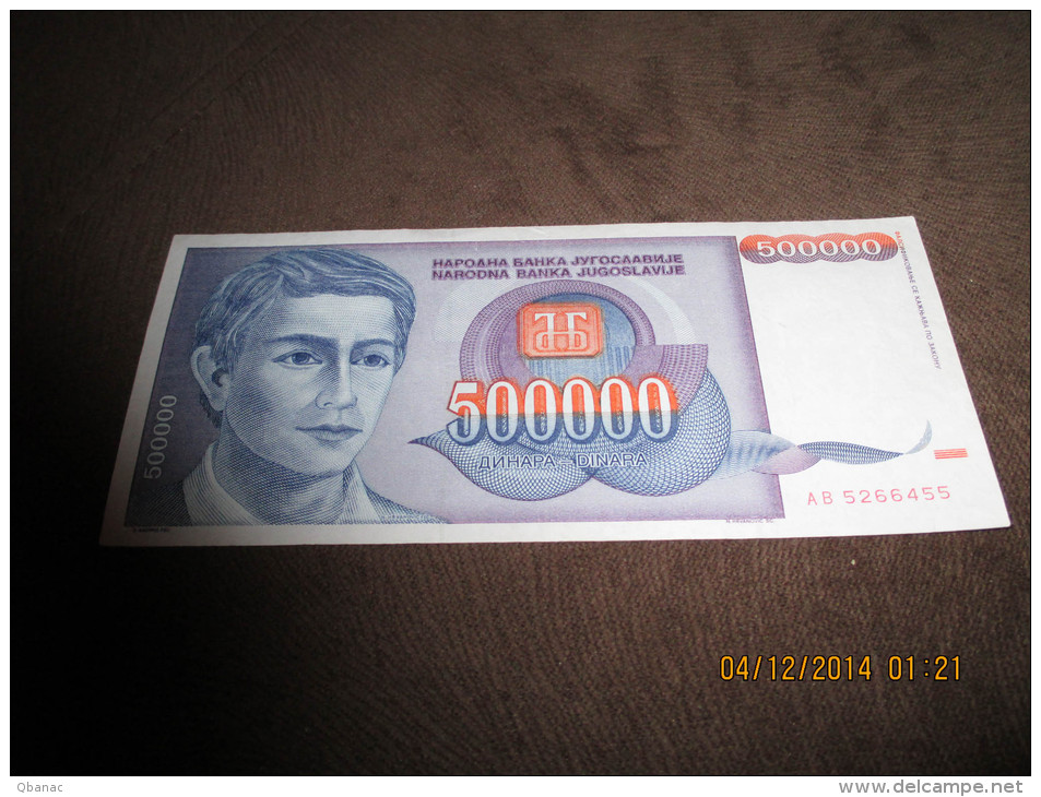 Yugoslavia 500.000 Dinara 1993.UNC - Yougoslavie