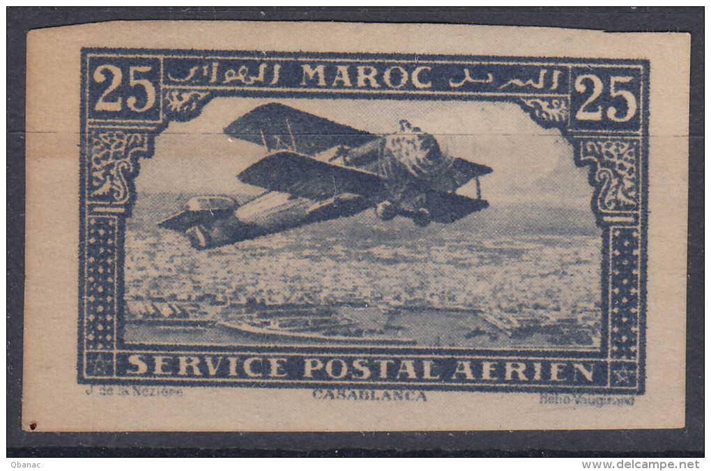 Morocco 1922 Yvert#2b Imperforated, Mint Hinged - Unused Stamps