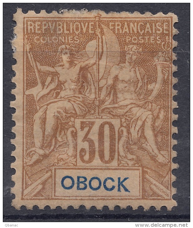 Obock 1892 Yvert#40 Mint Hinged - Nuevos