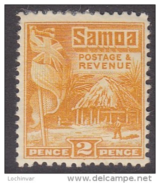 SAMOA, 1921 2d YELLOW HUT MH - Samoa