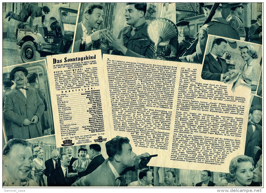 Illustrierte Film-Bühne  -  Das Sonntagskind  -  Mit Heinz Rühmann  -  Filmprogramm Nr. 3415 Von Ca. 1956 - Zeitschriften