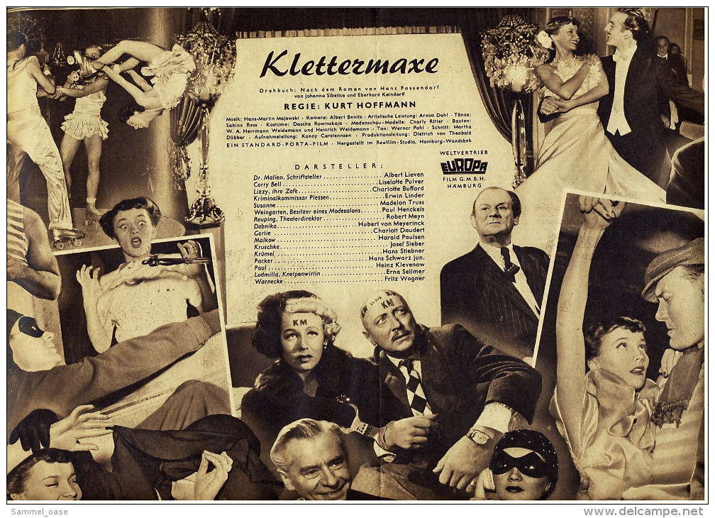 Illustrierte Film-Bühne  -  Klettermaxe  -  Mit Albert Lieven , Liselotte Pulver -  Filmprogramm Nr. 1544 Von Ca. 1952 - Zeitschriften