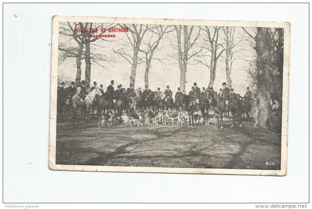 Cp , Chasse , Chasse à Courre , Cavaliers , Chevaux , Chiens , Vierge - Chasse