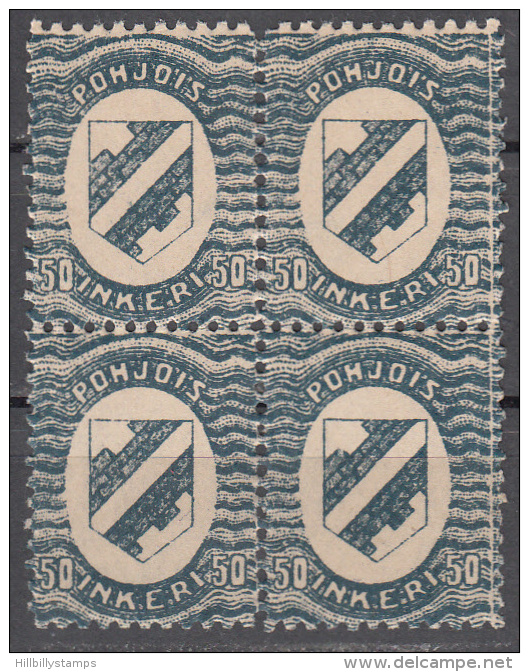 North Ingermanland    Scott  No. 4   Mnh    Year  1920  Well Centered  Block Of 4 - Autres & Non Classés